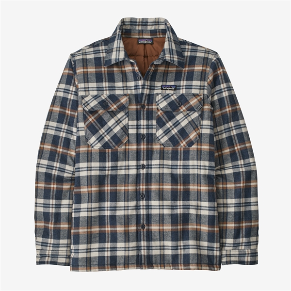 Patagonia Mens Insulated Organic Cotton MW Fjord Flannel Shirt - Fields New Navy